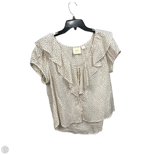Top Short Sleeve By Maeve In Polkadot Pattern, Size: M