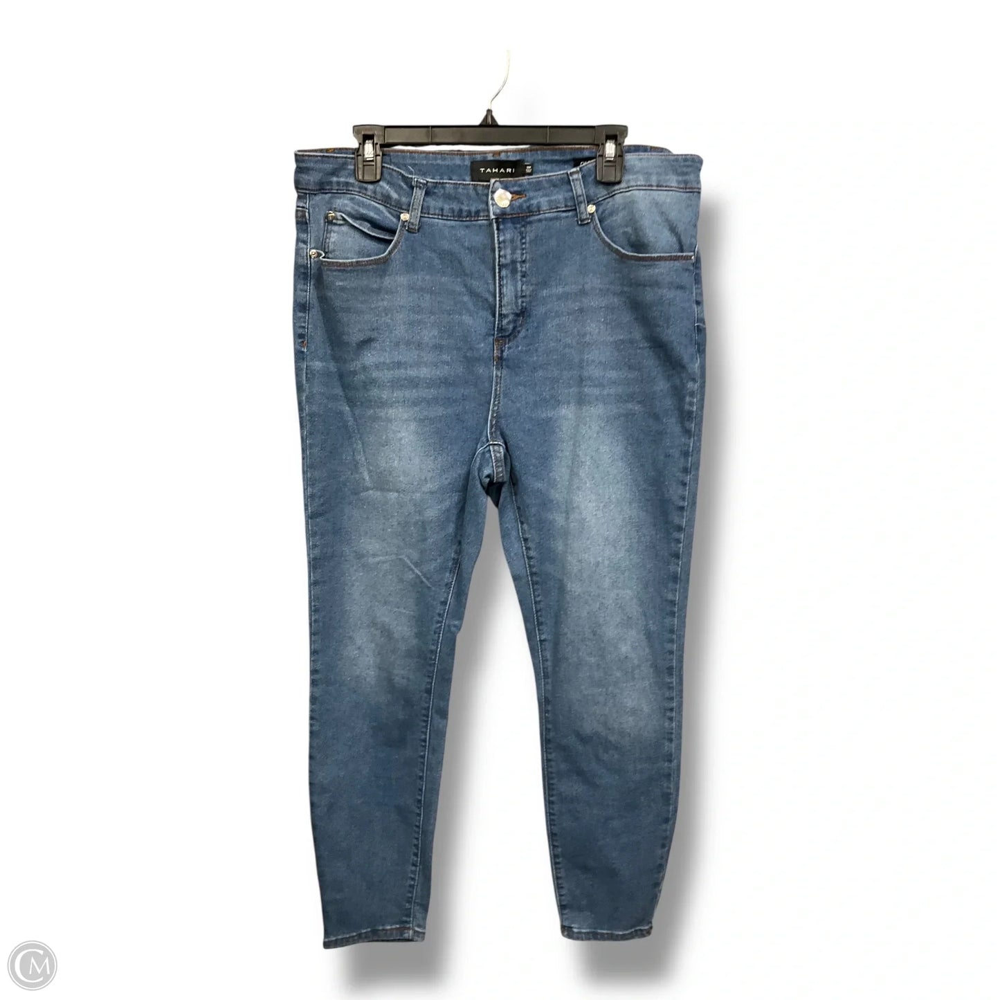Jeans Skinny By Tahari By Arthur Levine In Blue Denim, Size: 16