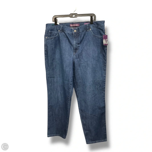 Jeans Straight By Gloria Vanderbilt In Blue Denim, Size: 16