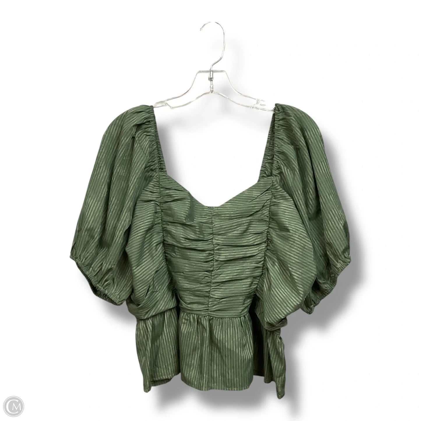 Top Short Sleeve By Express In Green, Size: Xl