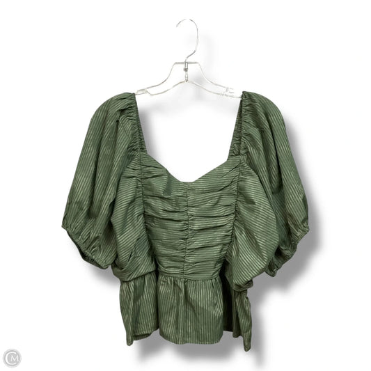 Top Short Sleeve By Express In Green, Size: Xl