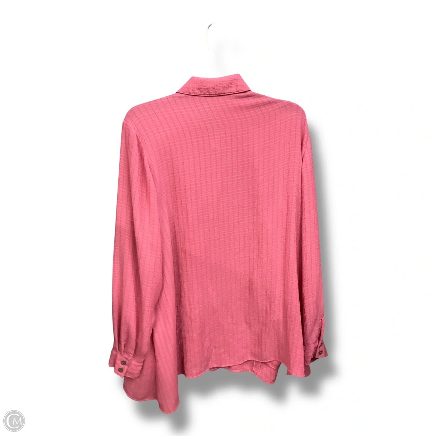 Top Long Sleeve By Logo In Pink, Size: L