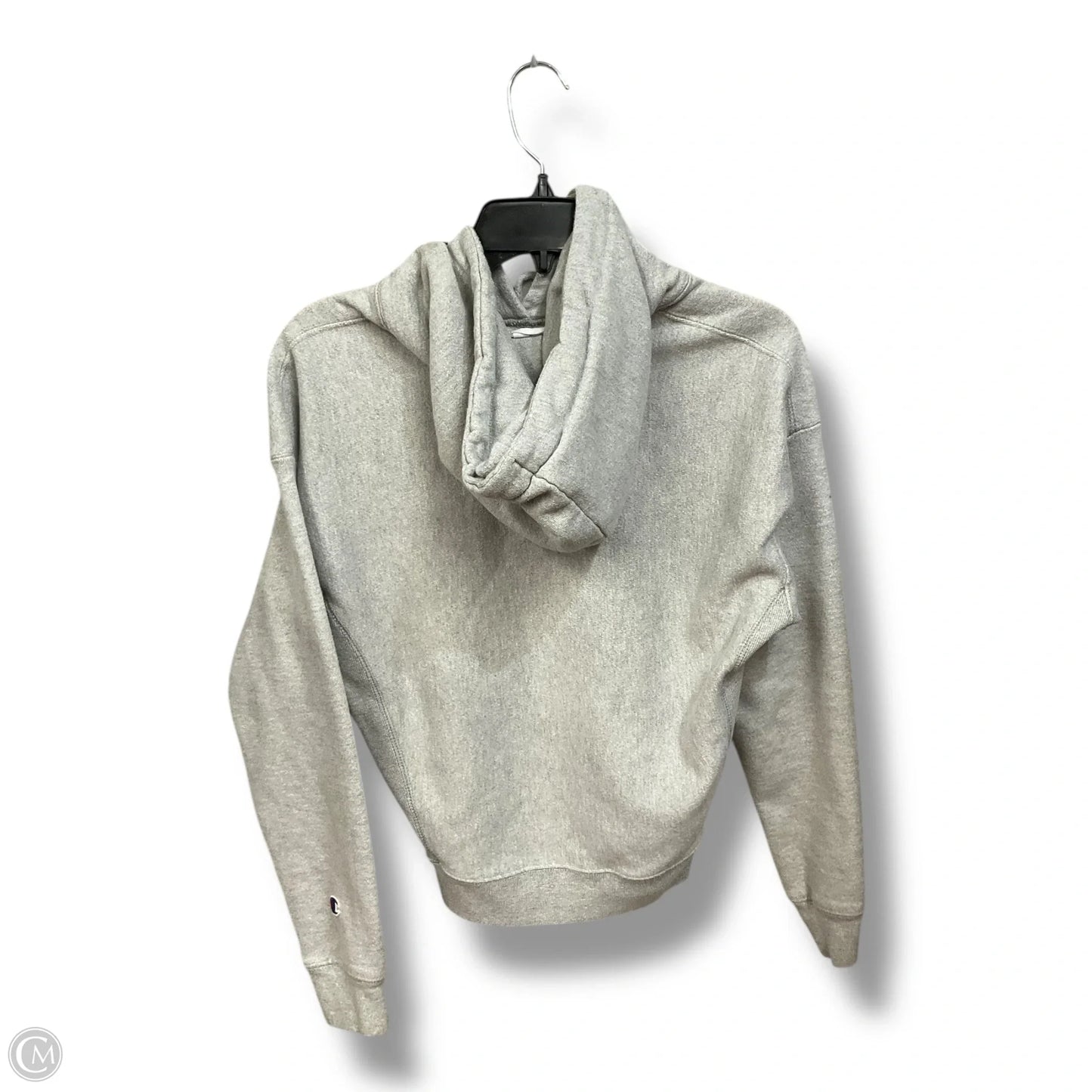 Sweatshirt Hoodie By Champion In Grey, Size: S