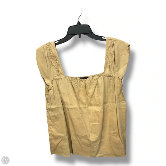 Top Sleeveless By Theory In Tan, Size: M