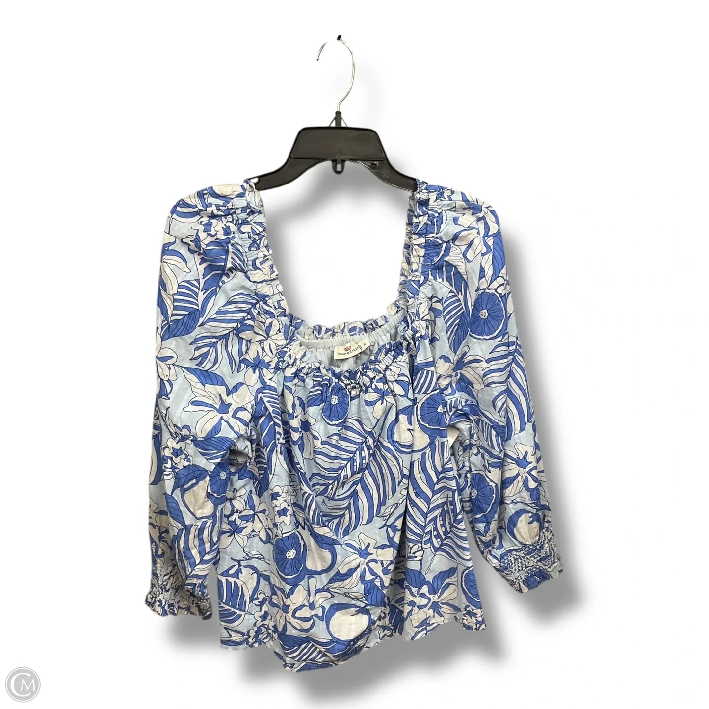 Top Long Sleeve By Vineyard Vines In Floral Print, Size: Xl