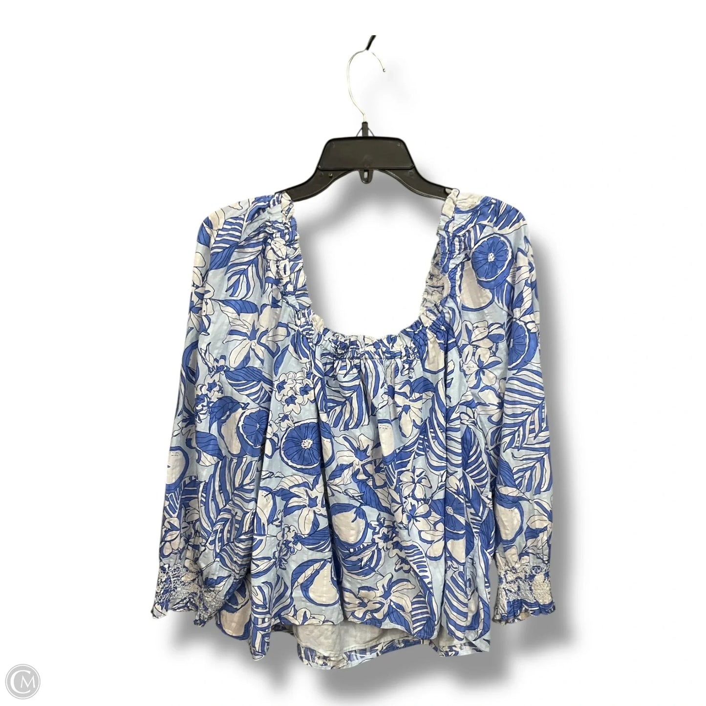 Top Long Sleeve By Vineyard Vines In Floral Print, Size: Xl