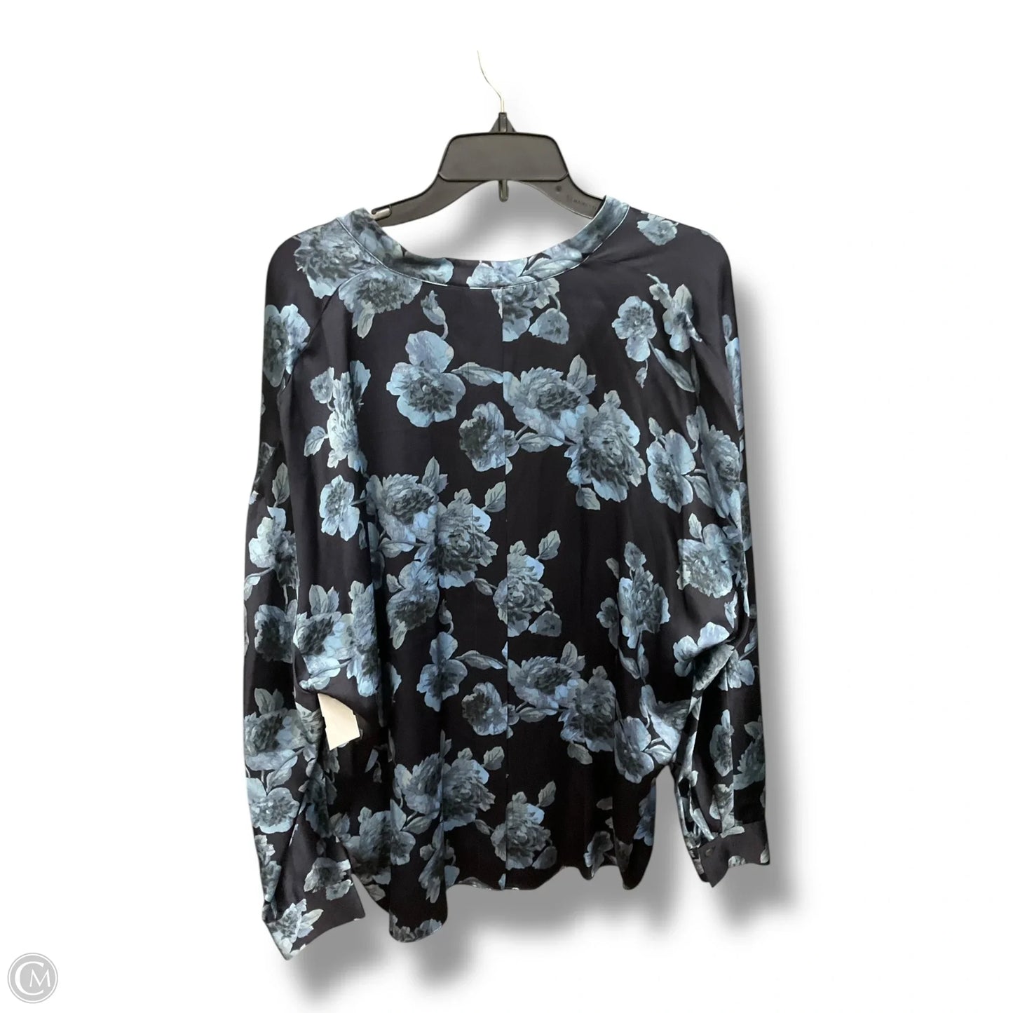 Blouse Long Sleeve By Vince In Floral Print, Size: Xl