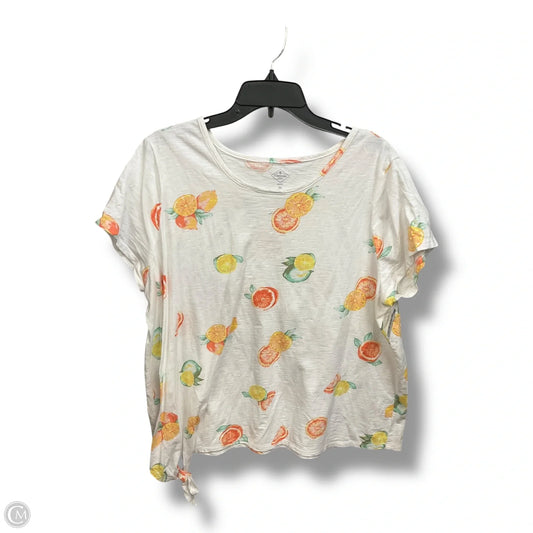 Top Short Sleeve By St Johns Bay In White, Size: 1x