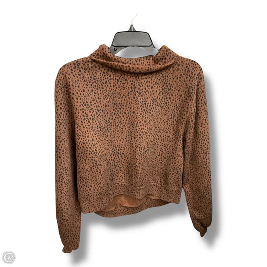 Sweatshirt Collar By Abercrombie And Fitch In Animal Print, Size: S