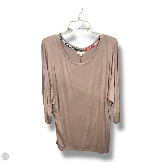 Top Long Sleeve By Cupio In Mauve, Size: L