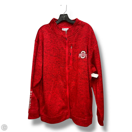 Jacket Fleece By Champion In Red, Size: 2x