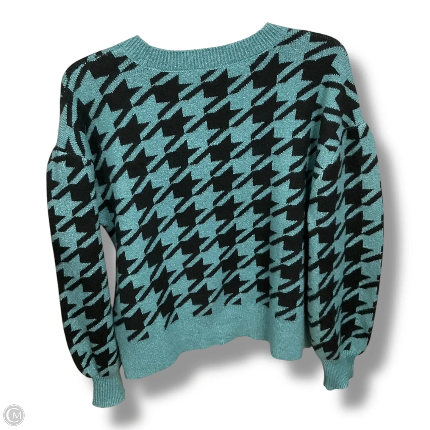 Sweatshirt Collar By Loft In Black & Green, Size: S