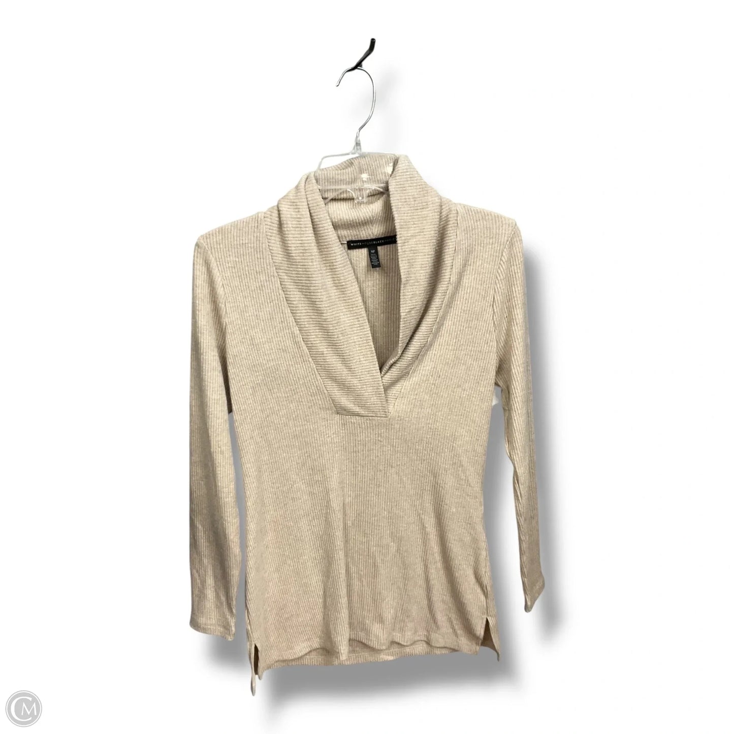 Top Long Sleeve By White House Black Market In Tan, Size: Sp