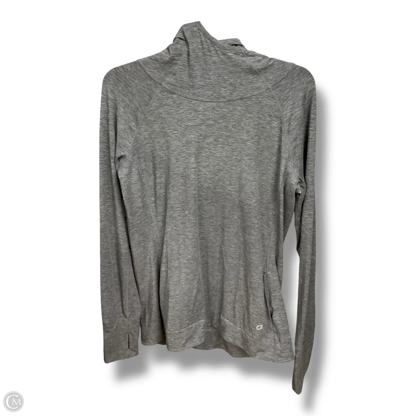 Athletic Top Long Sleeve Hoodie By Gapfit In Grey, Size: M