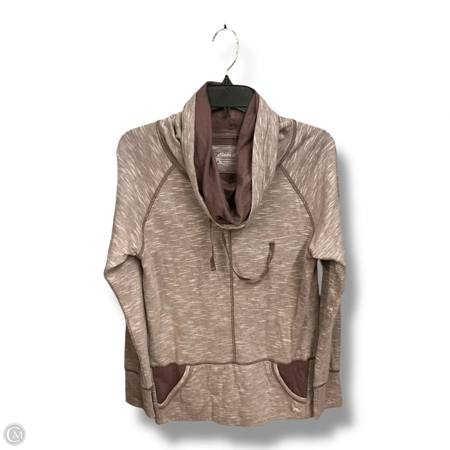 Athletic Top Long Sleeve Collar By Eddie Bauer In Purple, Size: M