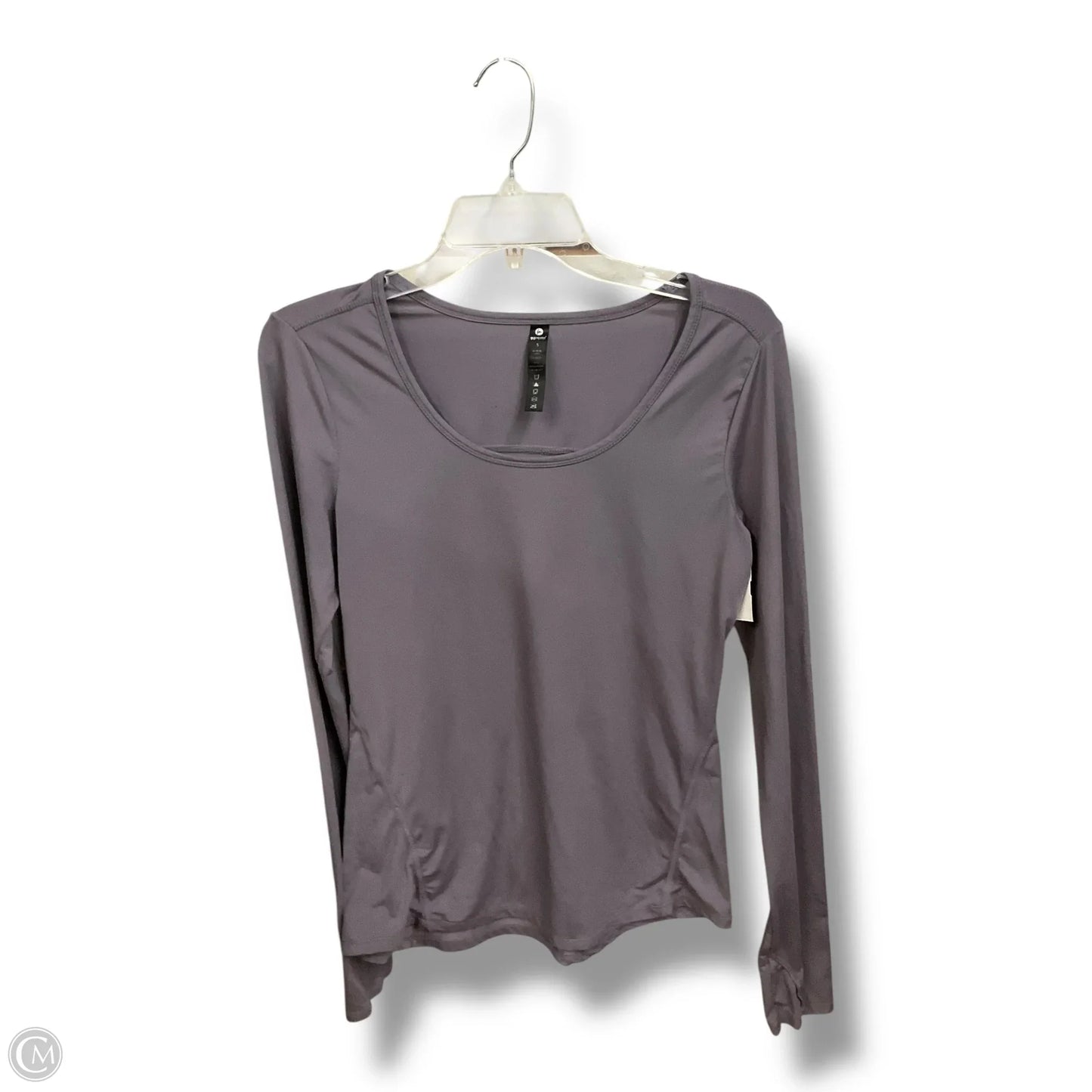 Athletic Top Long Sleeve Crewneck By 90 Degrees By Reflex In Purple, Size: S
