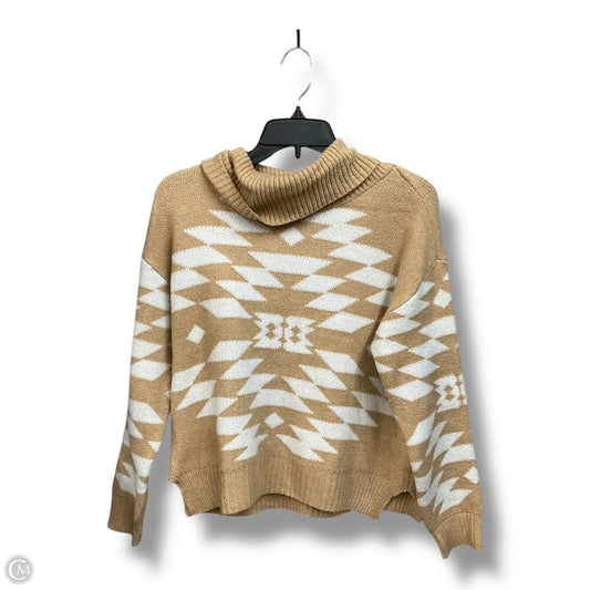 Sweater By Adrienne Vittadini In Tan, Size: L