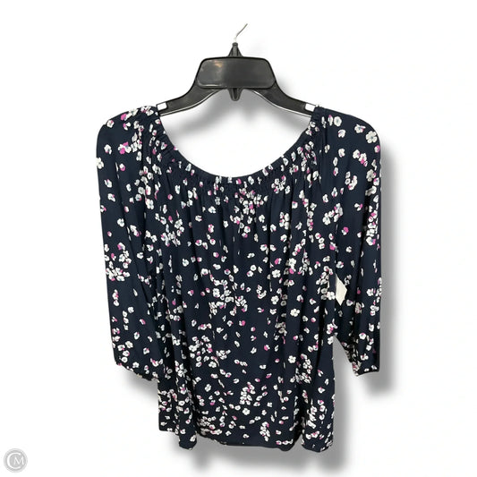 Top Long Sleeve By J. Jill In Floral Print, Size: L