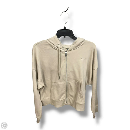 Athletic Jacket By Dkny In Cream, Size: M
