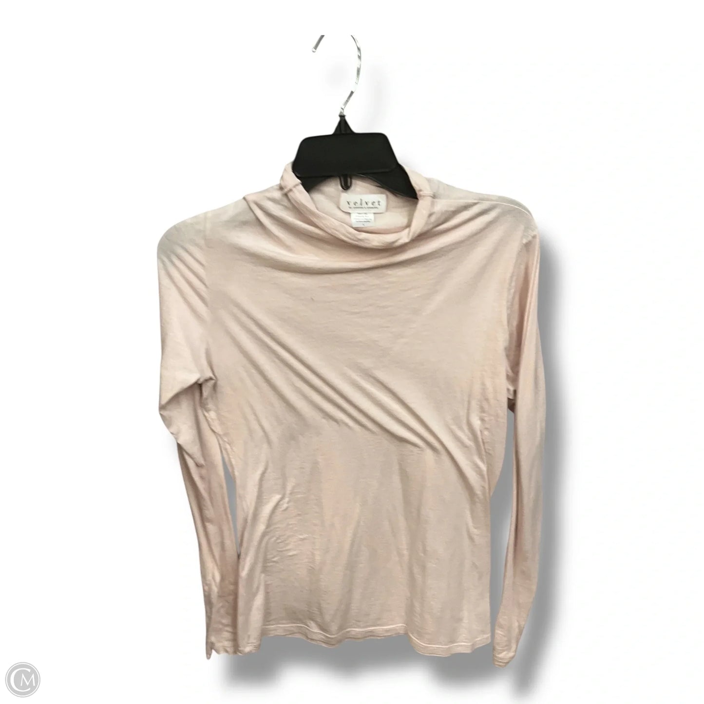 Top Long Sleeve Basic By Velvet In Pink, Size: L