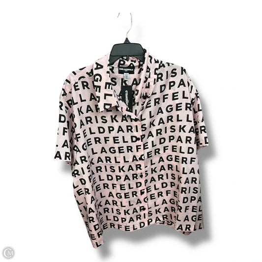 Blouse Designer By Karl Lagerfeld In Pink, Size: 3x