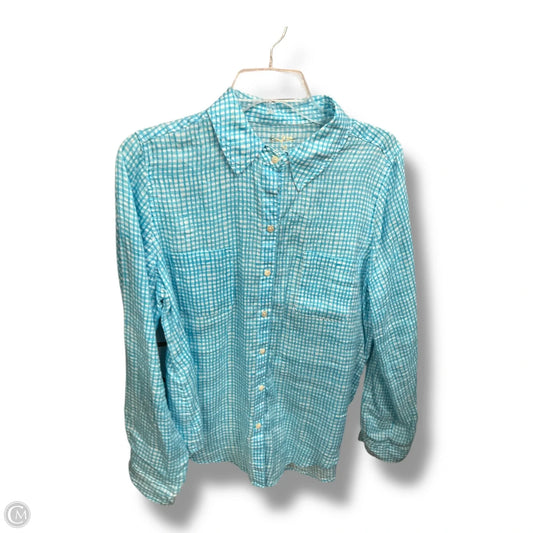 Blouse Designer By Lilly Pulitzer In Plaid Pattern, Size: M