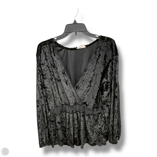Top Long Sleeve By Clothes Mentor In Black, Size: 2x