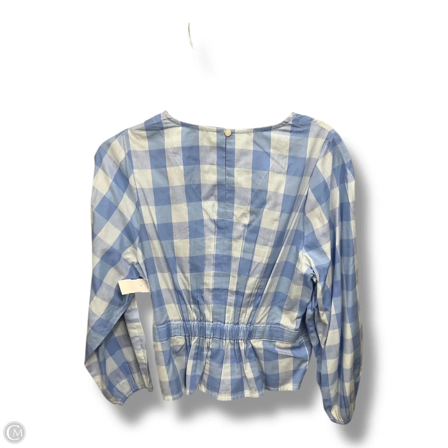 Top Long Sleeve By J. Crew In Plaid Pattern, Size: M