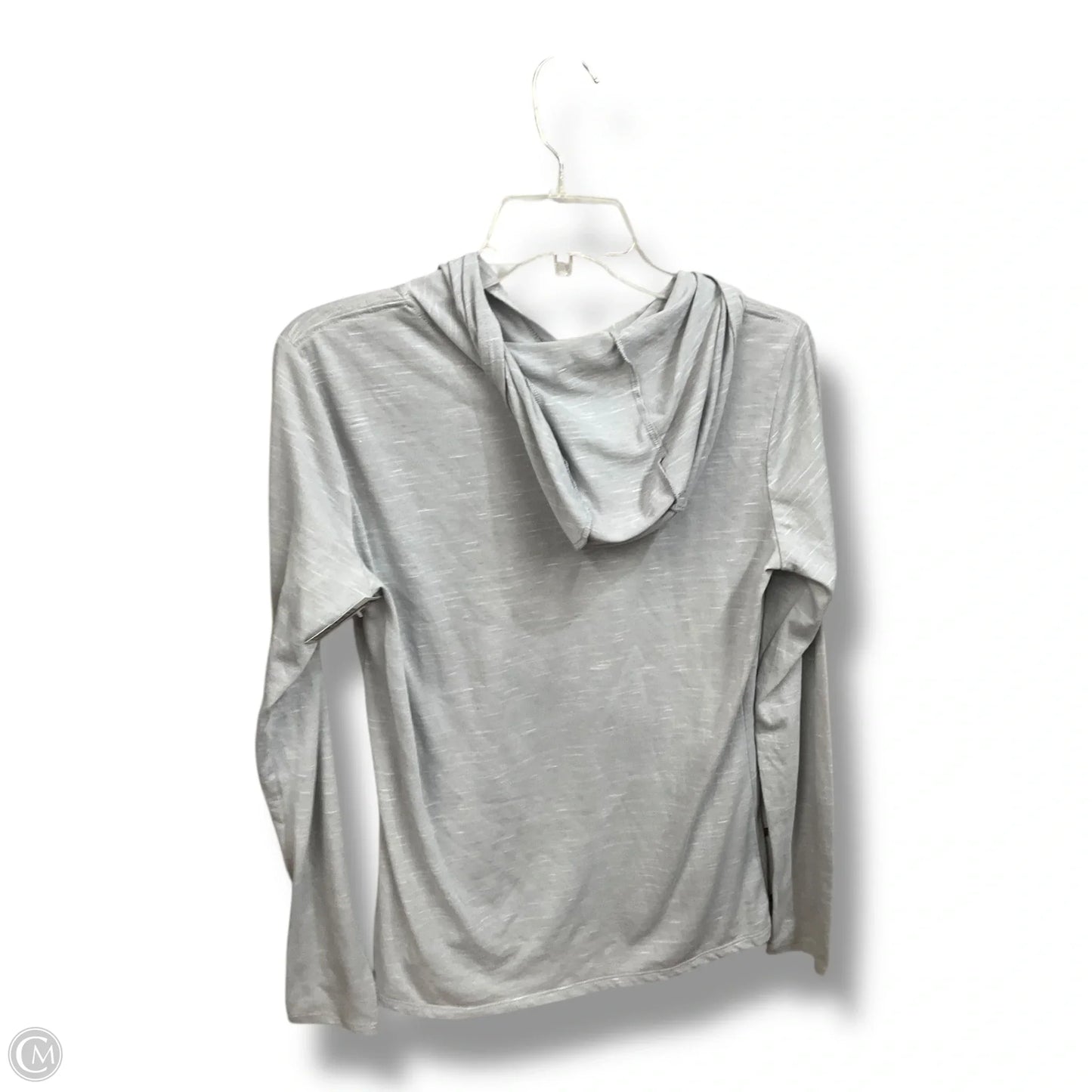 Athletic Top Long Sleeve Hoodie By Nike Apparel In Grey, Size: M