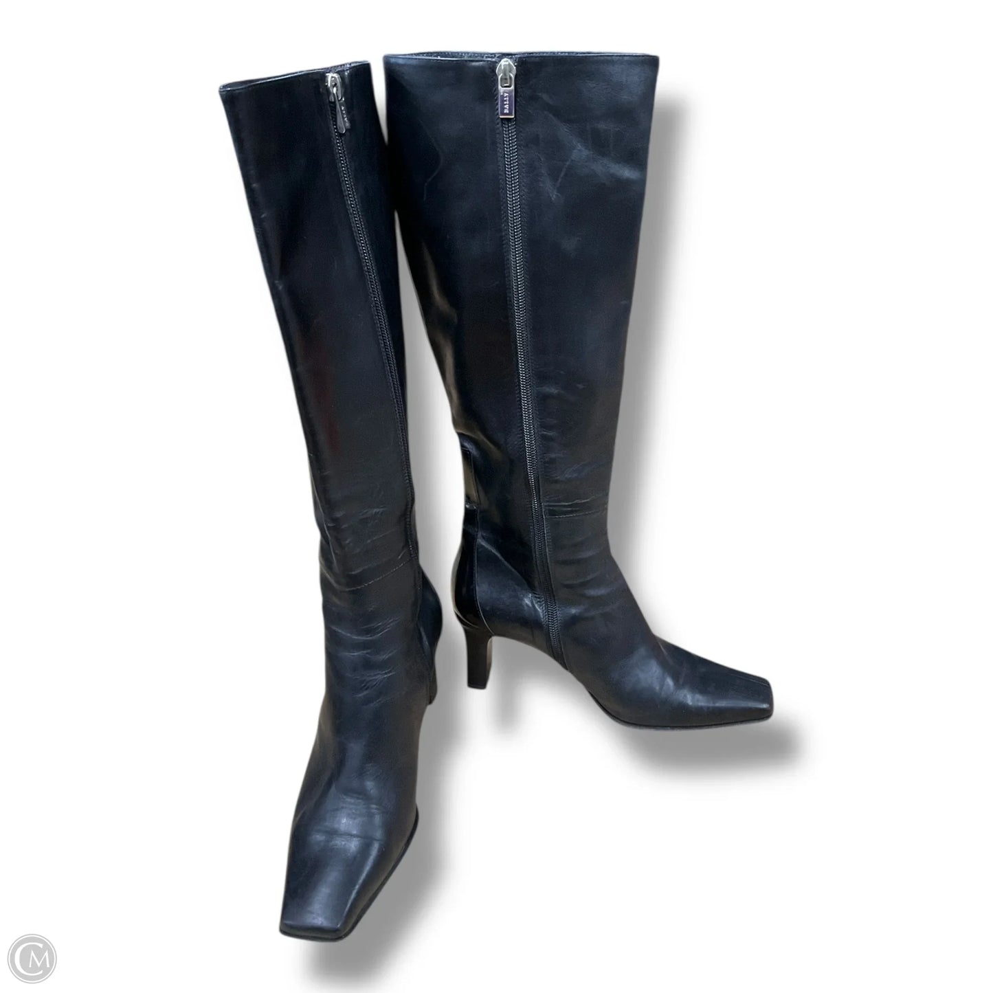 Boots Mid-calf Heels By Bally In Black, Size: 8