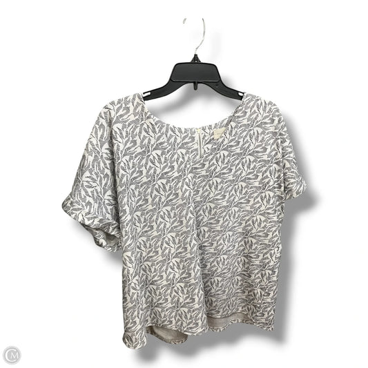 Top Short Sleeve By Melloday In Floral Print, Size: Xl