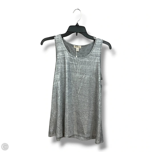 Top Sleeveless By Clothes Mentor In Silver, Size: S