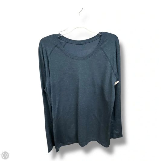 Athletic Top Long Sleeve Crewneck By Lululemon In Blue, Size: 18