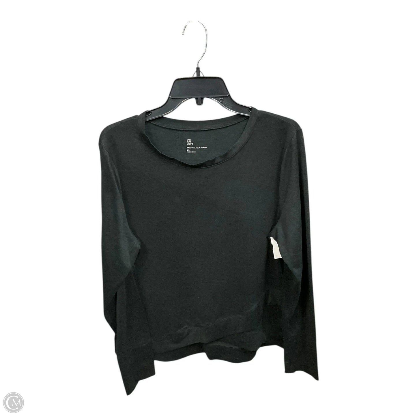 Athletic Top Long Sleeve Crewneck By Gapfit In Black, Size: Xl