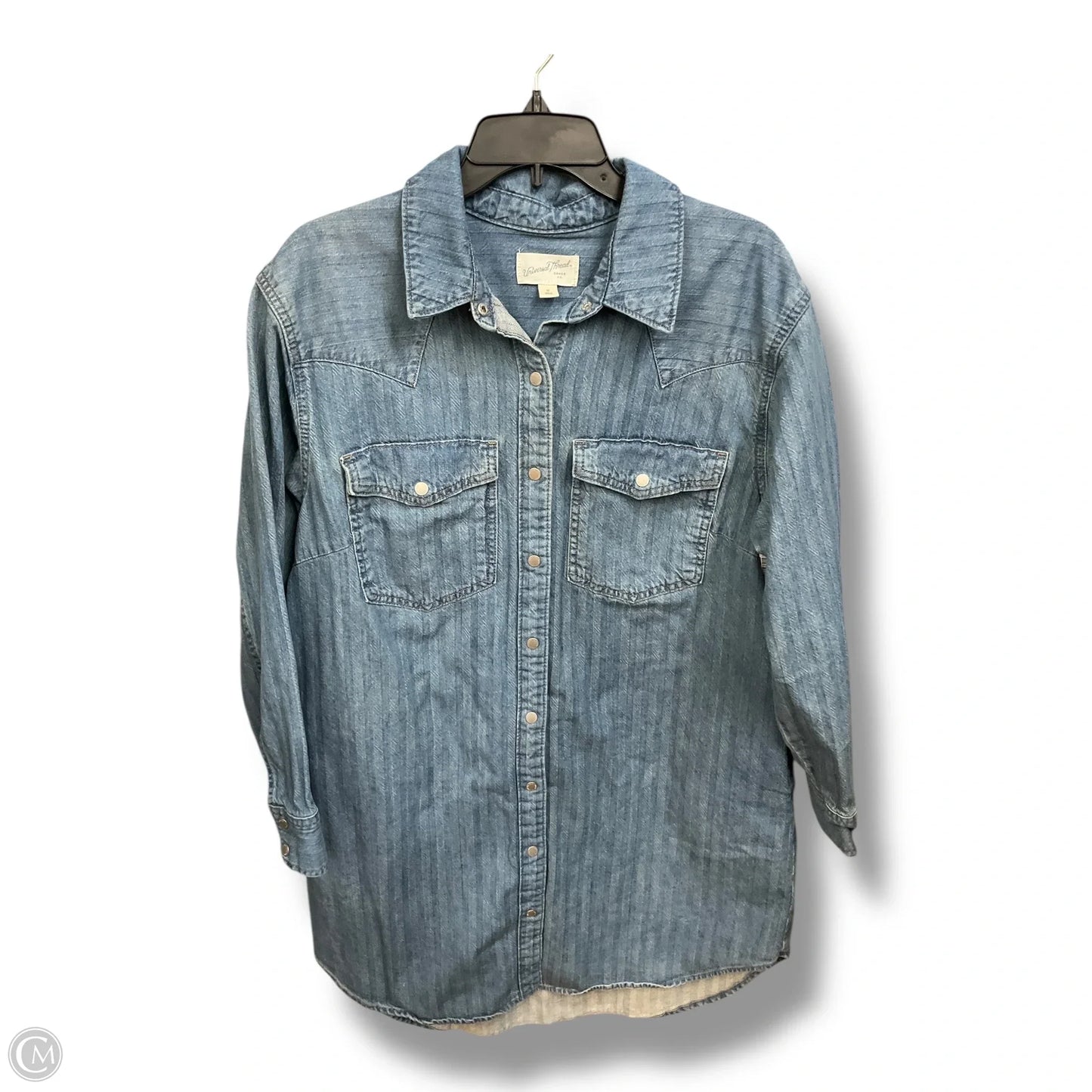 Dress Casual Short By Universal Thread In Blue Denim, Size: M