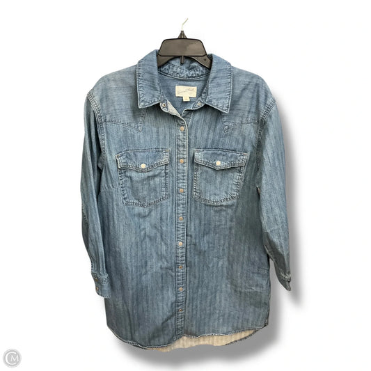 Dress Casual Short By Universal Thread In Blue Denim, Size: M