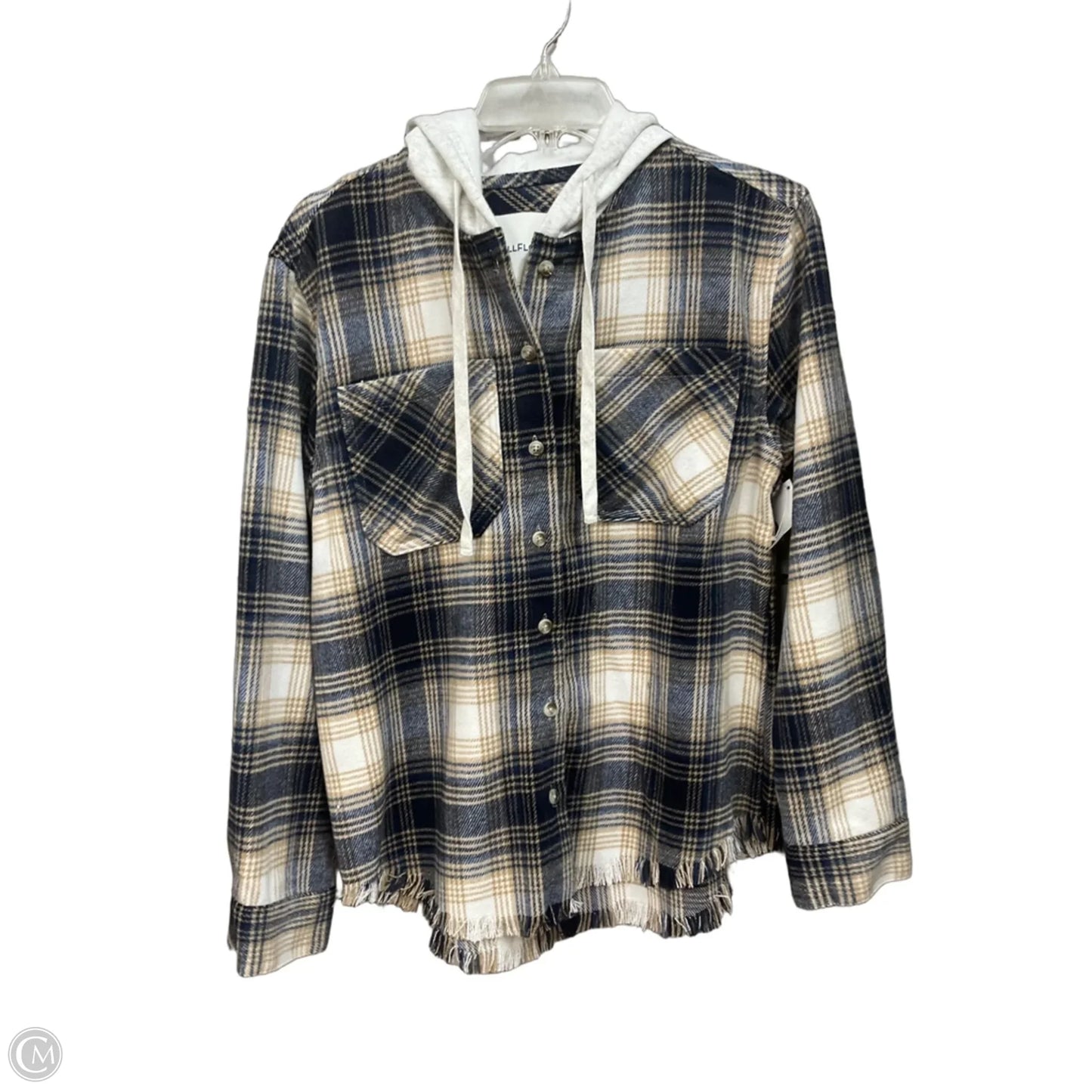 Jacket Shirt By Wallflower In Plaid Pattern, Size: S