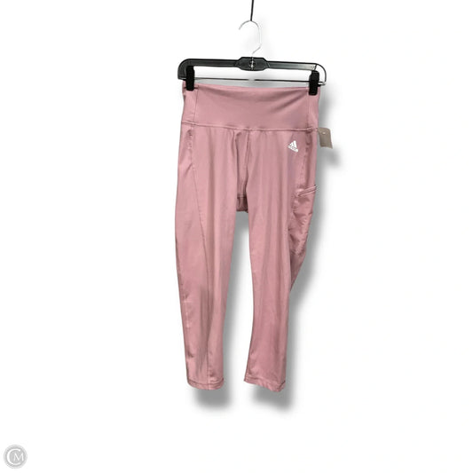Athletic Leggings Capris By Adidas In Pink, Size: M