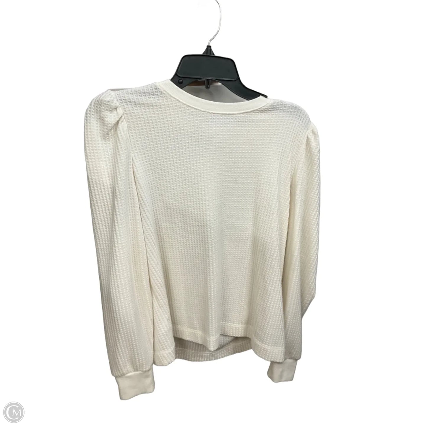 Top Long Sleeve Basic By Loft In White, Size: M