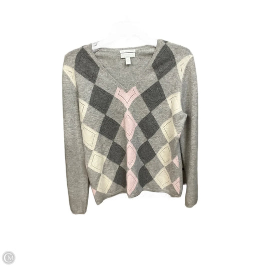 Top Long Sleeve By Charter Club In Grey, Size: Mp