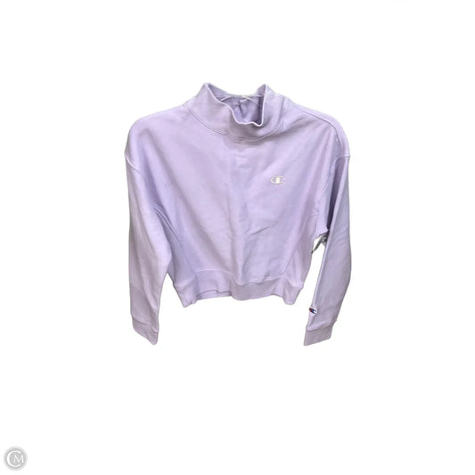 Athletic Sweatshirt Collar By Champion In Purple, Size: M