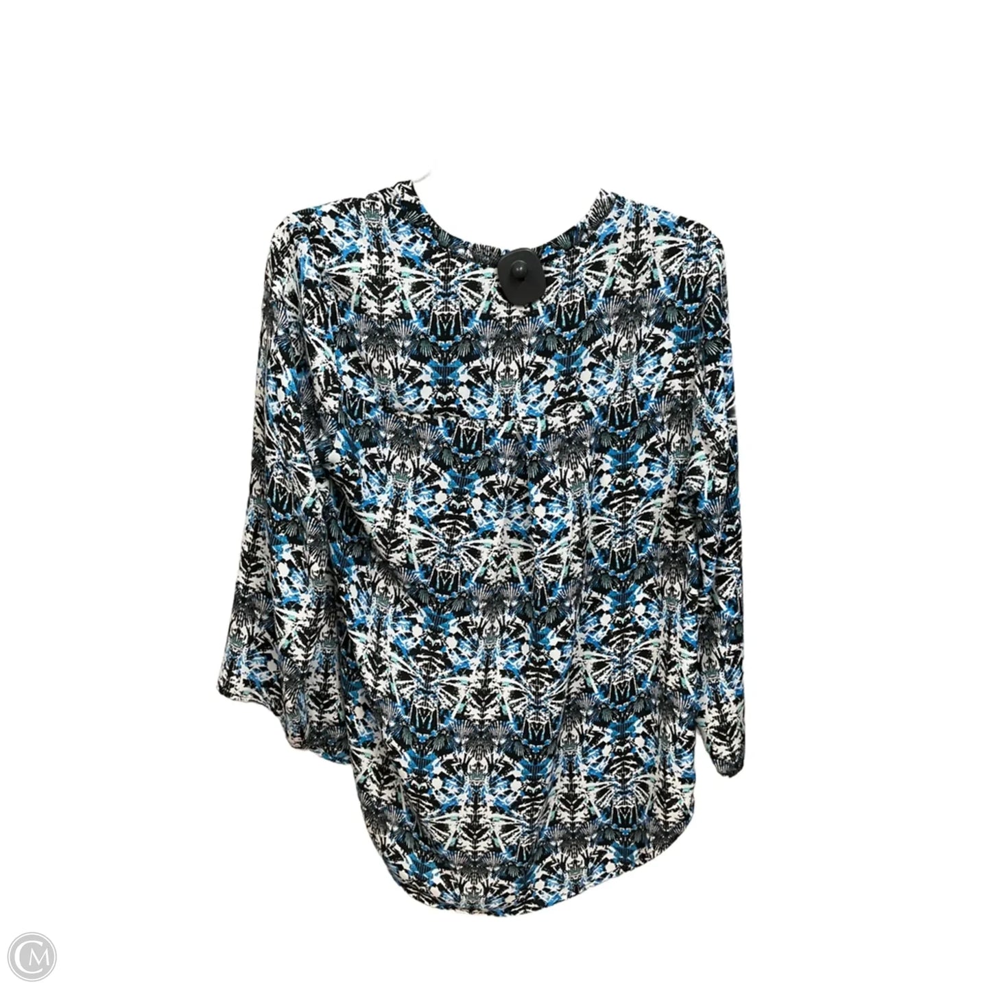 Blouse 3/4 Sleeve By Gibson And Latimer In Blue, Size: M