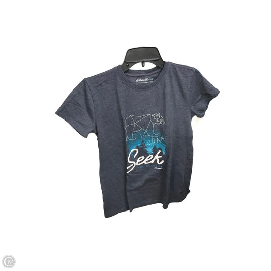 Top Short Sleeve By Eddie Bauer In Blue, Size: Xs