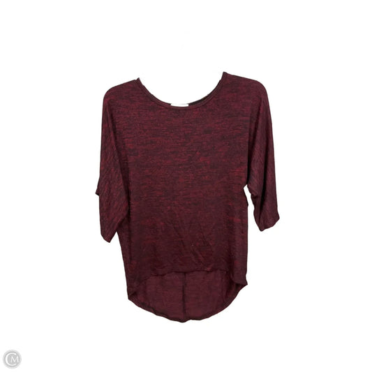 Top Short Sleeve By Bobbie Brooks In Red, Size: S