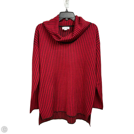 Top Long Sleeve By Calvin Klein In Red, Size: M