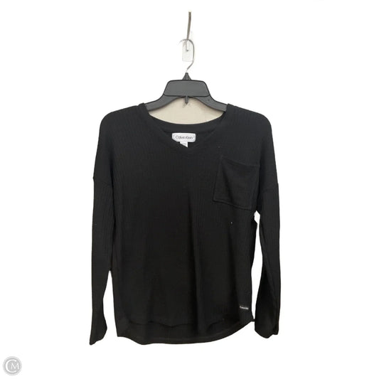 Top Long Sleeve Basic By Calvin Klein In Black, Size: Xs