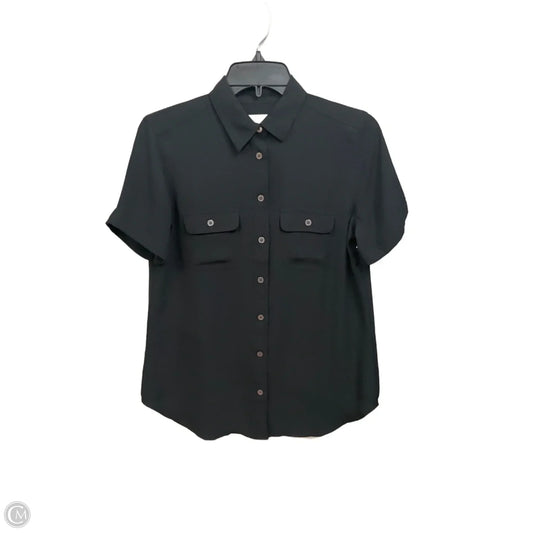 Blouse Short Sleeve By Loft In Blue, Size: Xs