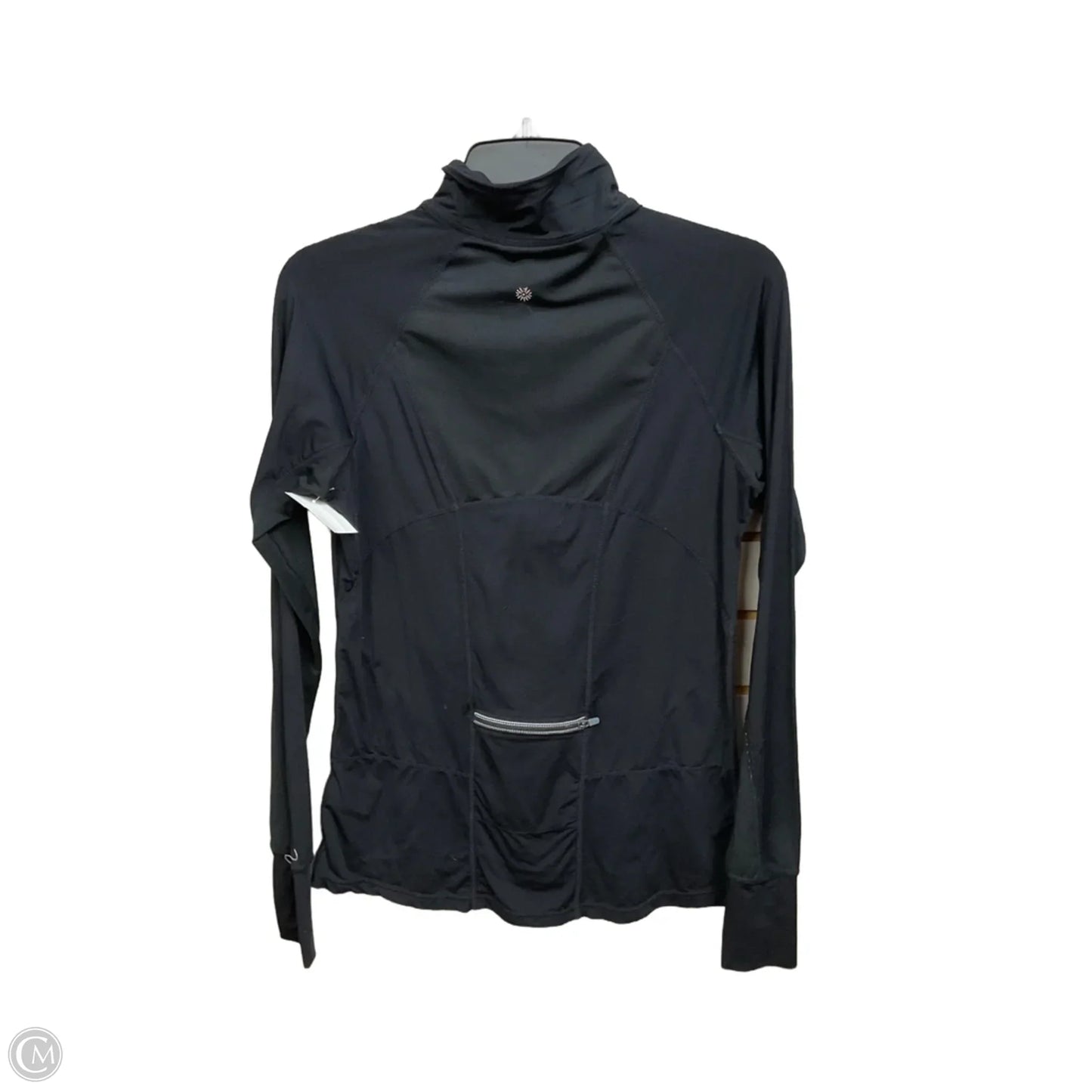 Athletic Top Long Sleeve Collar By Tangerine In Black, Size: S