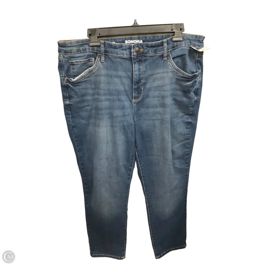 Jeans Straight By Sonoma In Blue Denim, Size: 18