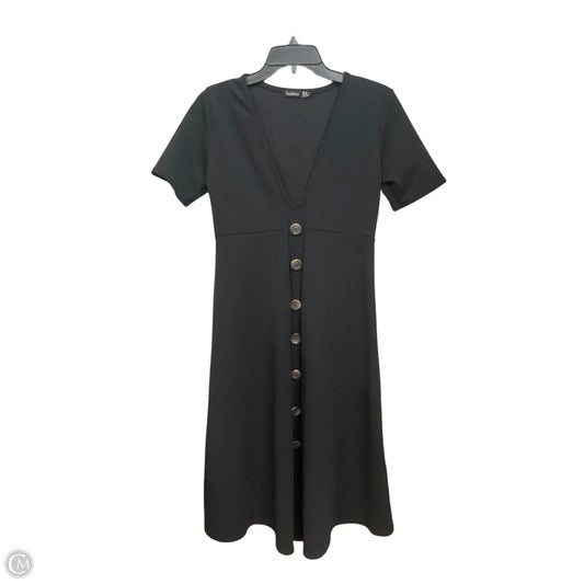 Dress Casual Midi By Boohoo Boutique In Black, Size: S